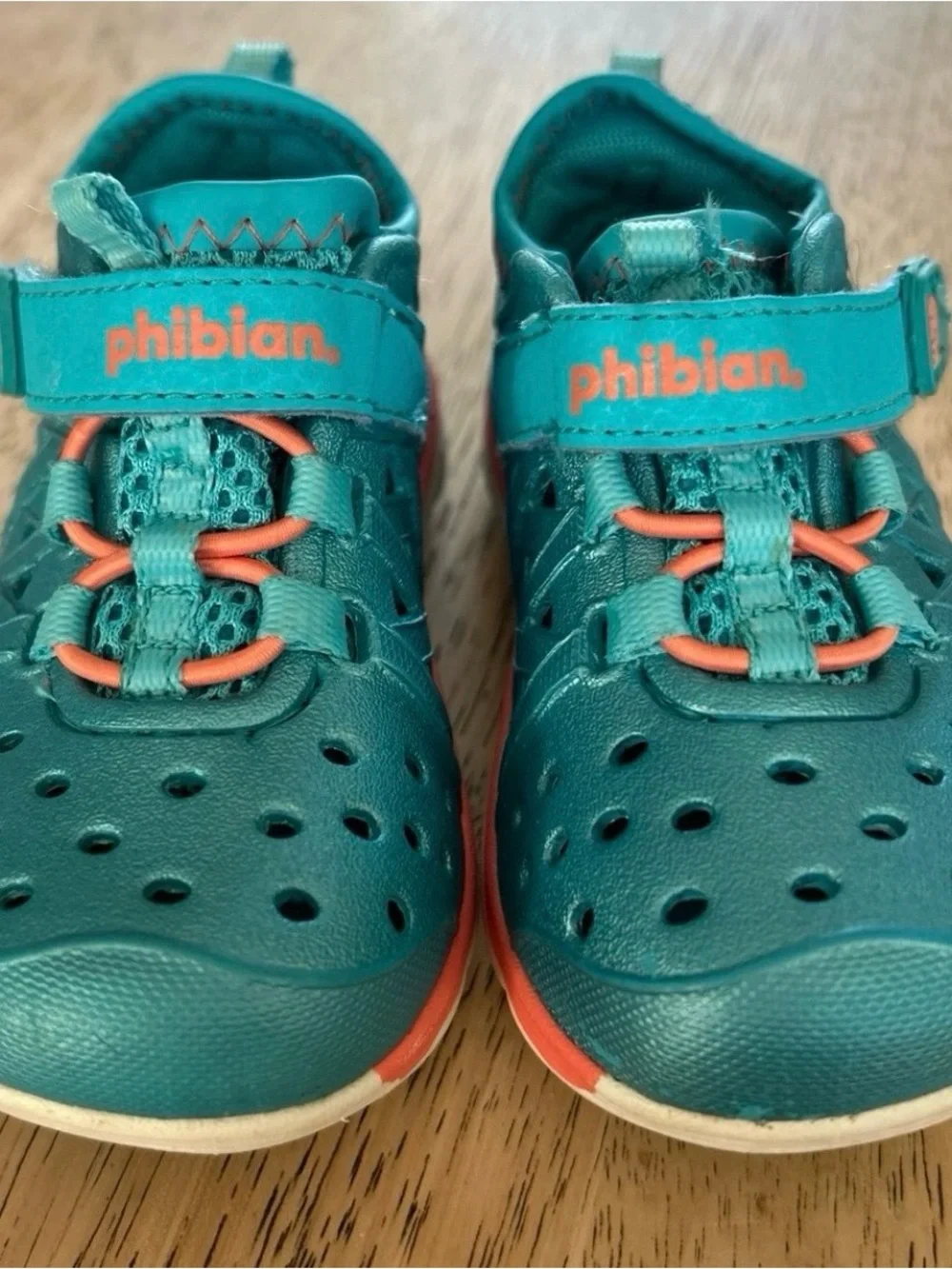 Made Play by Stride Rite Water Shoes, Glently used, Size 5.5, Turquoise.